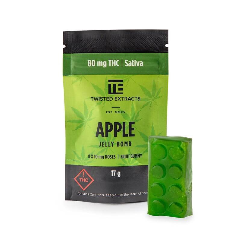 Apple SATIVA JELLY BOMBS – Twisted Extract